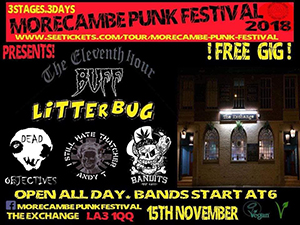 Morecambe Punk Festival 2018, Thursday 15th November